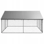 Kojec dla psa VidaXL z zadaszeniem metalowy 300x300x150 cm 2