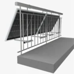 NuaSol fotowoltaiczny wspornik balustrady balkonowej na dwa moduły 2