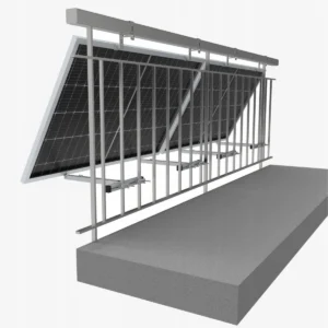 NuaSol fotowoltaiczny wspornik balustrady balkonowej na dwa moduły 2