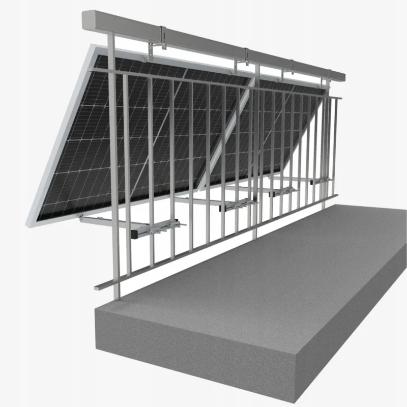 NuaSol fotowoltaiczny wspornik balustrady balkonowej na dwa moduły 2