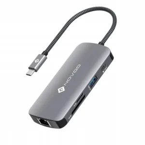 NOVOO R8 PRO HUB USB-C ADAPTER RODZIELACZ 8W1 HDMI ETHERNET SD MICRO SD 4K 2