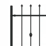 vidaXL Ogrodzenie z kolcami Asten Czarny 200 x 130 cm, jedno pole 5