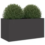 Donica dekoracyjna VidaXL stalowa 62x30x29 cm czarna 4