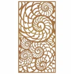 VidaXL Ogrodowa dekoracja ścienna, 105x55 cm, stal kortenowska, muszle