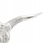 vidaXL Wisząca Czaszka byka Srebrny 49 x 10 x 36 cm Aluminium 5