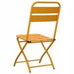 Krzesło ogrodowe VidaXL metal żółty 7