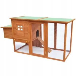 Kurnik z klatką na składanie jaj VidaXL brązowy 192x75x103 cm CZYTAJ OPIS