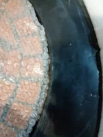 Mozaikowe palenisko ze stolikiem, terakota, 68 cm, 5