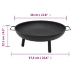 Palenisko ogrodowe vidaXL stal 67,5x58x22,5 cm 11