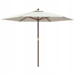 Parasol klasyczny VidaXL beżowy 299 x 240 cm 2