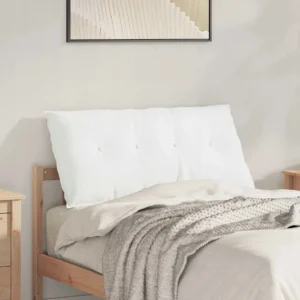 Poduszka pod plecy Biała 100 x 19 x 50 cm tekstylna 2