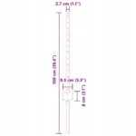 Słupek ogrodzeniowy. 11 szt. Szary 60 cm Stal13 7