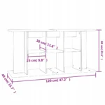 Szafka pod akwarium VidaXL 833592 120 cm x 40 cm x 60 cm czarny 7