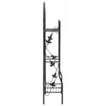 vidaXL 3-poziomowy regał na kwiaty, kwietnik, czarny, 52x28x128 cm, metal 3