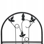 vidaXL 3-poziomowy regał na kwiaty, kwietnik, czarny, 52x28x128 cm, metal 5