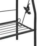 vidaXL 3-poziomowy regał na kwiaty, kwietnik, czarny, 52x28x128 cm, metal 6