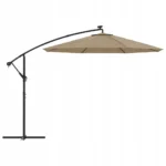 vidaXL Materiał wymienny do parasola ogrodowego Cantilever Taupe 350 cm 11
