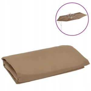 vidaXL Materiał wymienny do parasola ogrodowego Cantilever Taupe 350 cm