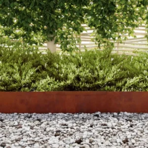 vidaXL Obrzeże ogrodowe Rusty 450 x 20 cm Stal nierdzewna 2