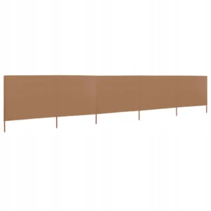 vidaXL Parawan 5-skrzydłowy z tkaniny, 600x160 cm, kolor taupe 2
