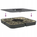 VidaXL Podstawa do parasola, 4-cz., 100 kg, PP 5