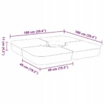 VidaXL Podstawa do parasola, 4-cz., 100 kg, PP 7