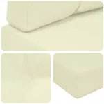 vidaXL Poduszka do sofy na zewnątrz Poliester Kremowy 60 x 60 x 8 cm 8