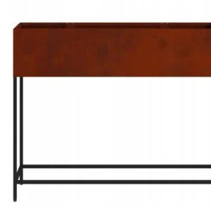 vidaXL Podwyższona doniczka ogrodowa Rdzawy 100 x 26 x 82 cm