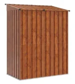 vidaXL Schowki ogrodowe Brązowy 137 x 81 x 180 cm Metal 2