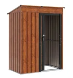 vidaXL Schowki ogrodowe Brązowy 137 x 81 x 180 cm Metal 3
