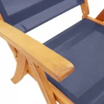 VidaXL Składane krzesła ogrodowe, 2 szt., drewno akacjowe, niebieskie 9
