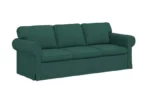 VidaXL Sofa, kanapa Ciemna zieleń 215 x 82 x 80 cm tkanina