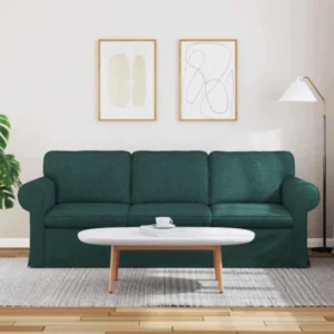 VidaXL Sofa, kanapa Ciemna zieleń 215 x 82 x 80 cm tkanina 2