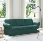 VidaXL Sofa, kanapa Ciemna zieleń 215 x 82 x 80 cm tkanina 3
