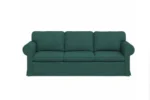 VidaXL Sofa, kanapa Ciemna zieleń 215 x 82 x 80 cm tkanina 5