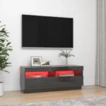 vidaXL Szafka pod TV z oświetleniem LED, czarna, 100x35x40 cm 3
