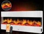 Kominek ścienny KESSER biały z funkcją grzewczą 1800 W 117x48x18 cm OPIS!!! 2