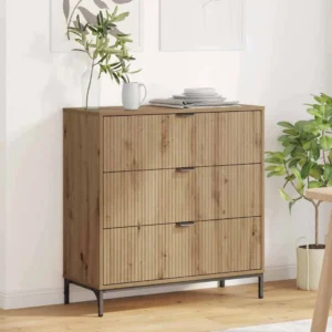 Komoda z szufladami VidaXL 33 x 79,5 x 82cm Dąb brązowy 2