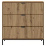 Komoda z szufladami VidaXL 33 x 79,5 x 82cm Dąb brązowy 6