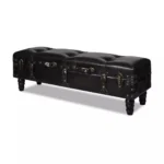 Ławka ze schowkiem, ławka gotycka do salonu VidaXL 111 x 37 x 34 cm czarny