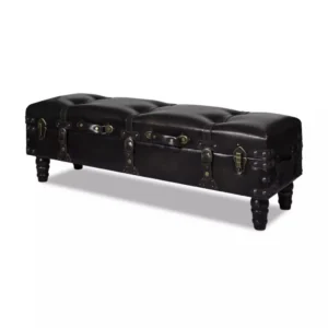 Ławka ze schowkiem, ławka gotycka do salonu VidaXL 111 x 37 x 34 cm czarny