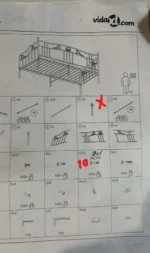 Łóżko pojedyncze metalowe, rama łóżka VidaXL 90x200 biała OPIS! 7