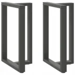Nogi do stołu barowego, 2 szt., antracyt, 60x35x(90-91)cm, stal 2