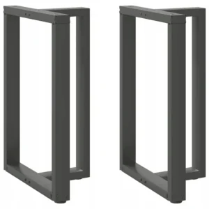 Nogi do stołu barowego, 2 szt., antracyt, 60x35x(90-91)cm, stal 2