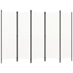 Parawan 5-panelowy, biały, 250 x 180 cm PATRZ OPIS! 14
