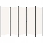 Parawan 5-panelowy, biały, 250 x 180 cm PATRZ OPIS!