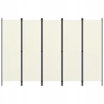 Parawan 5-panelowy, biały, 250 x 180 cm PATRZ OPIS! 2