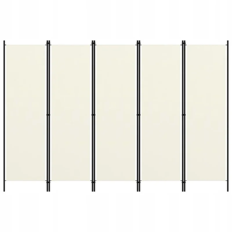 Parawan 5-panelowy, biały, 250 x 180 cm PATRZ OPIS! 2
