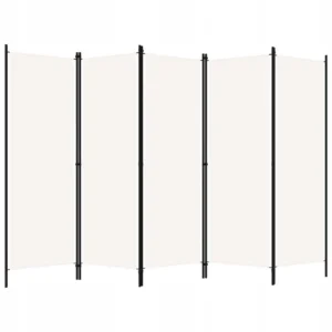 Parawan 5-panelowy, biały, 250 x 180 cm PATRZ OPIS!