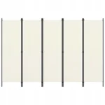 Parawan 5-panelowy, biały, 250 x 180 cm PATRZ OPIS! 8